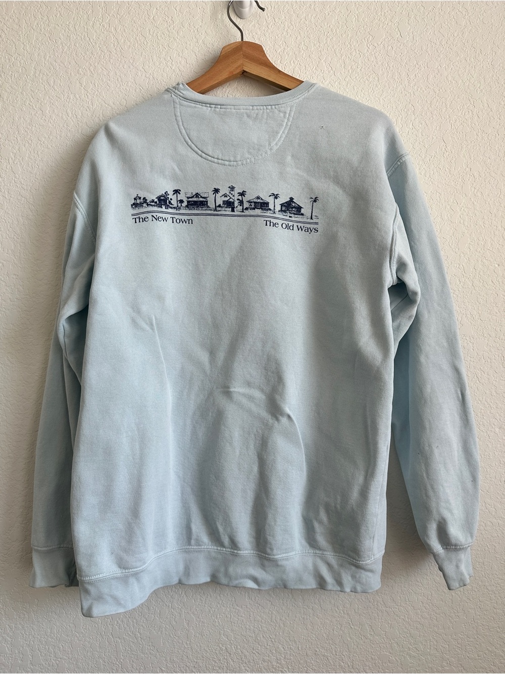 Comfort Colors Seaside Florida Medium Blue Graphic Print Crewneck Pullover - Picture 7 of 9